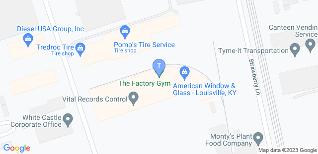Map to The Factory Gym